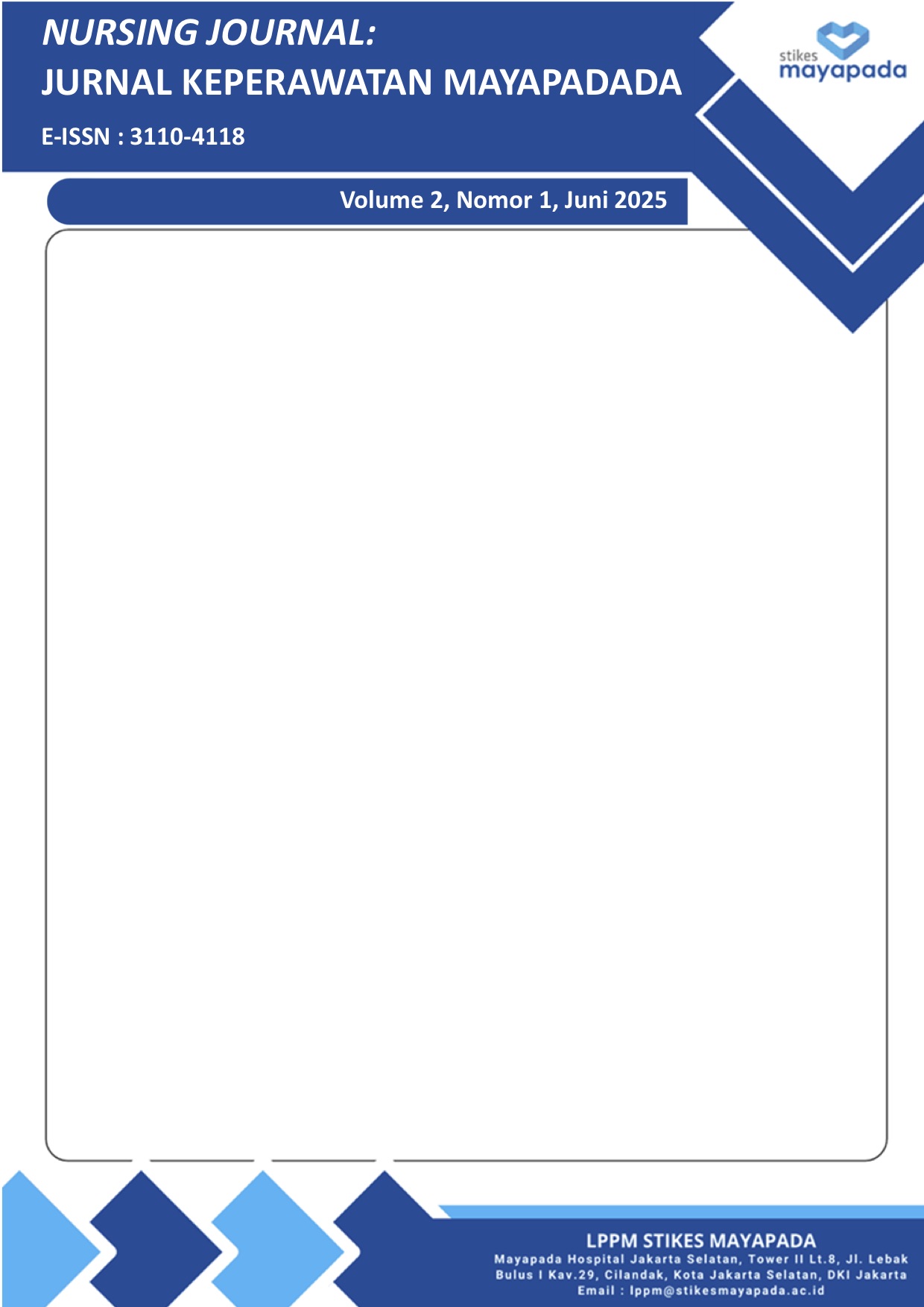 Vol. 2 No. 1 (2025): Volume 2 No. 1 Juni 2025 | Nursing Journal: Jurnal ...